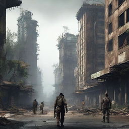 A post-apocalyptic Indonesian city with a Fallout theme