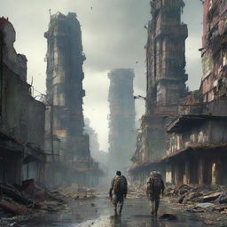 A post-apocalyptic Indonesian city with a Fallout theme