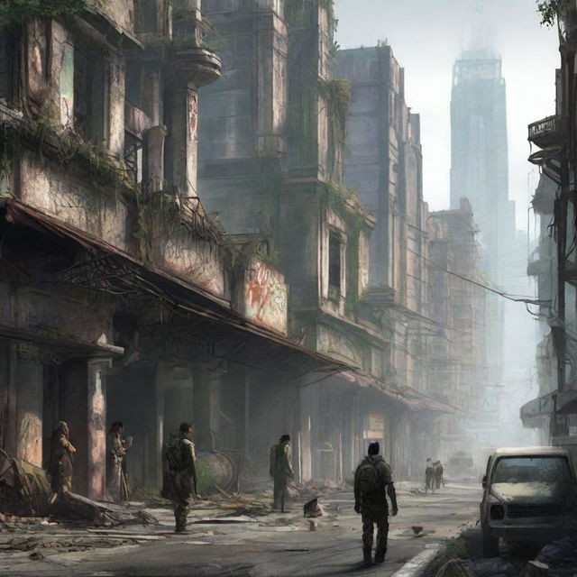 A post-apocalyptic Indonesian city with a Fallout theme