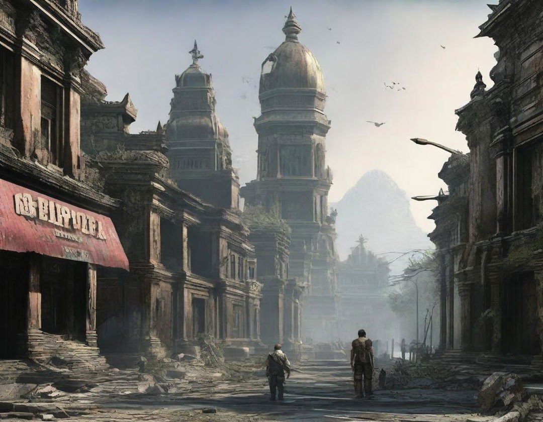 Create a detailed image of Indonesia as if it were part of the Fallout game universe