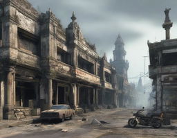 Create a detailed image of Indonesia as if it were part of the Fallout game universe