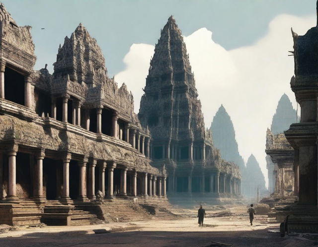 Create a detailed image of Cambodia as if it were part of the Fallout game universe