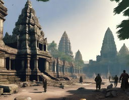 Create a detailed image of Cambodia as if it were part of the Fallout game universe