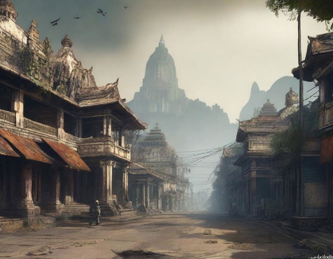 Create a detailed image of Laos as if it were part of the Fallout game universe