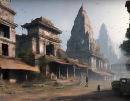 Create a detailed image of Laos as if it were part of the Fallout game universe