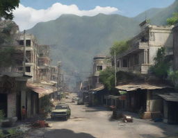 Create a detailed image of Timor-Leste as if it were part of the Fallout game universe