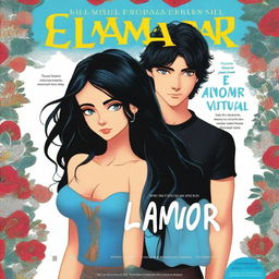 A book cover titled 'El Amor Virtual'