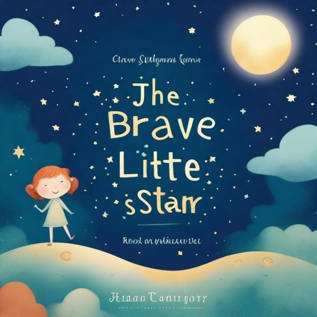 Create a book cover for a story titled 'The Brave Little Star'