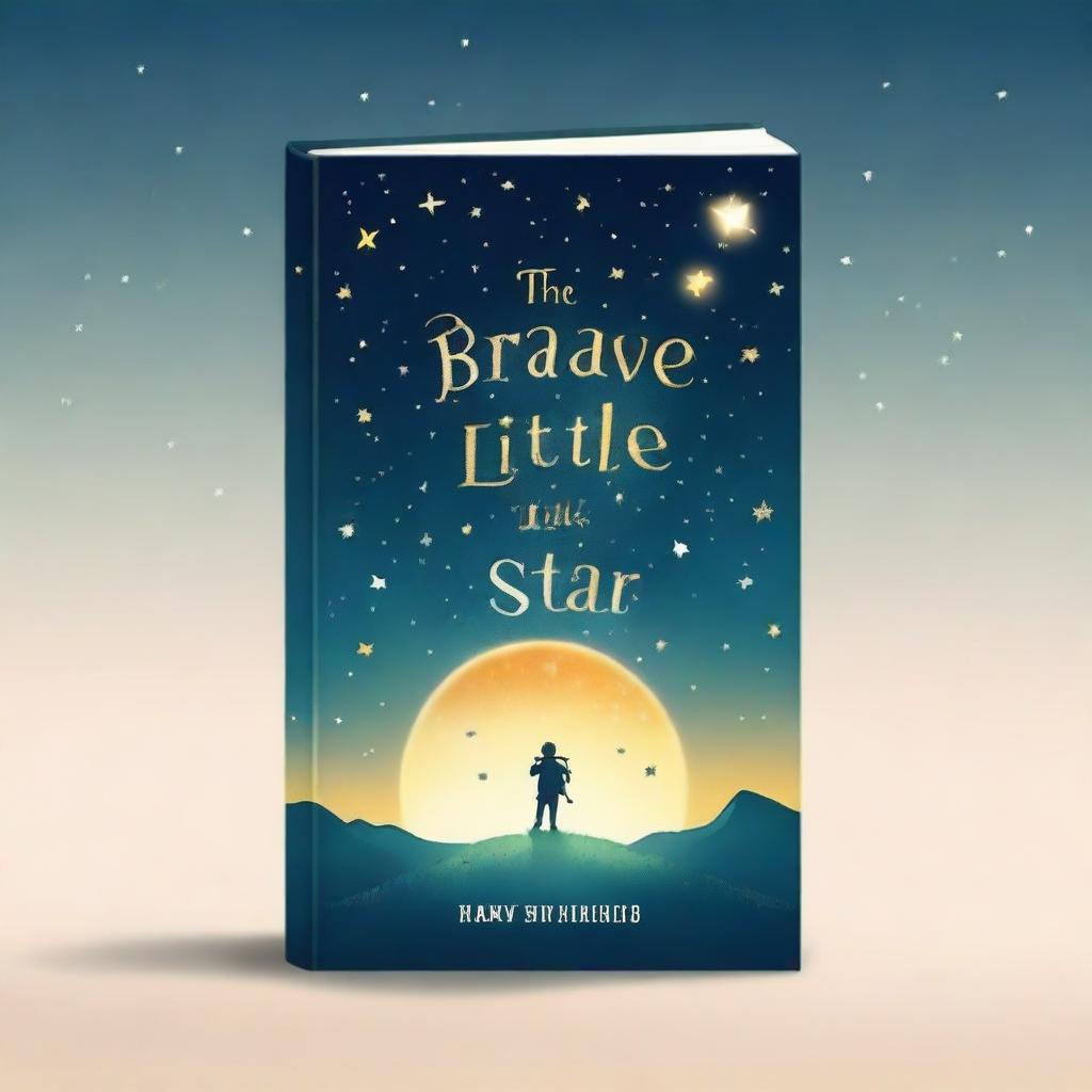 Create a book cover for a story titled 'The Brave Little Star'