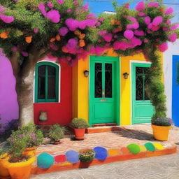A magical place called Vila das Cores, where everything is colorful and vibrant