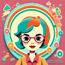 Create a quirky and fun profile image with a retro or vintage feel