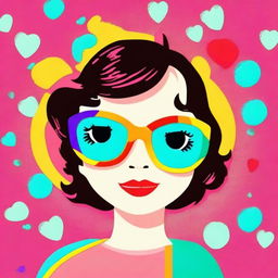 Create a quirky and fun profile image with a retro or vintage feel