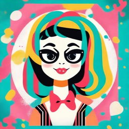 Create a quirky and fun profile image with a retro or vintage feel