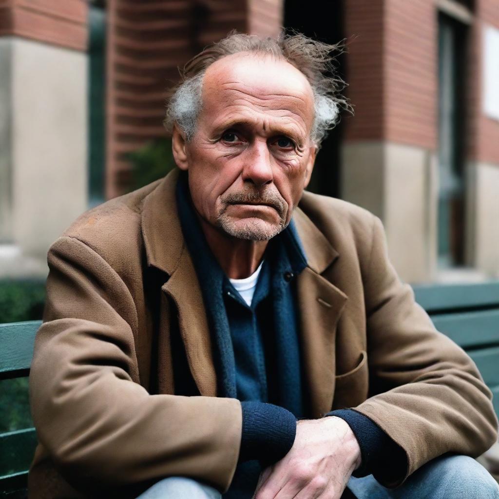 The cover features a compelling portrait of Romanski, the central figure, depicted as a rugged, nearly fifty-year-old man with auburn hair and brown eyes