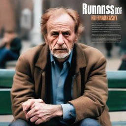 The cover features a compelling portrait of Romanski, the central figure, depicted as a rugged, nearly fifty-year-old man with auburn hair and brown eyes