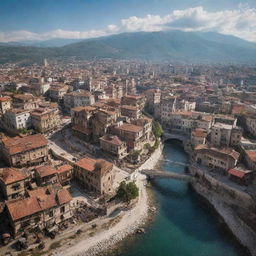 Albania city with steampunk theme