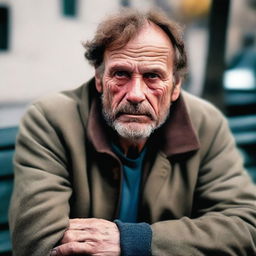 The cover features a compelling portrait of Romanski, the central figure, depicted as a rugged, nearly fifty-year-old man with auburn hair and brown eyes