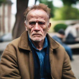 The cover features a compelling portrait of Romanski, the central figure, depicted as a rugged, nearly fifty-year-old man with auburn hair and brown eyes