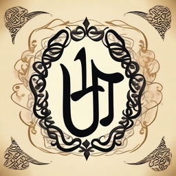 Create an artistic representation of the word 'Allah' in Arabic calligraphy