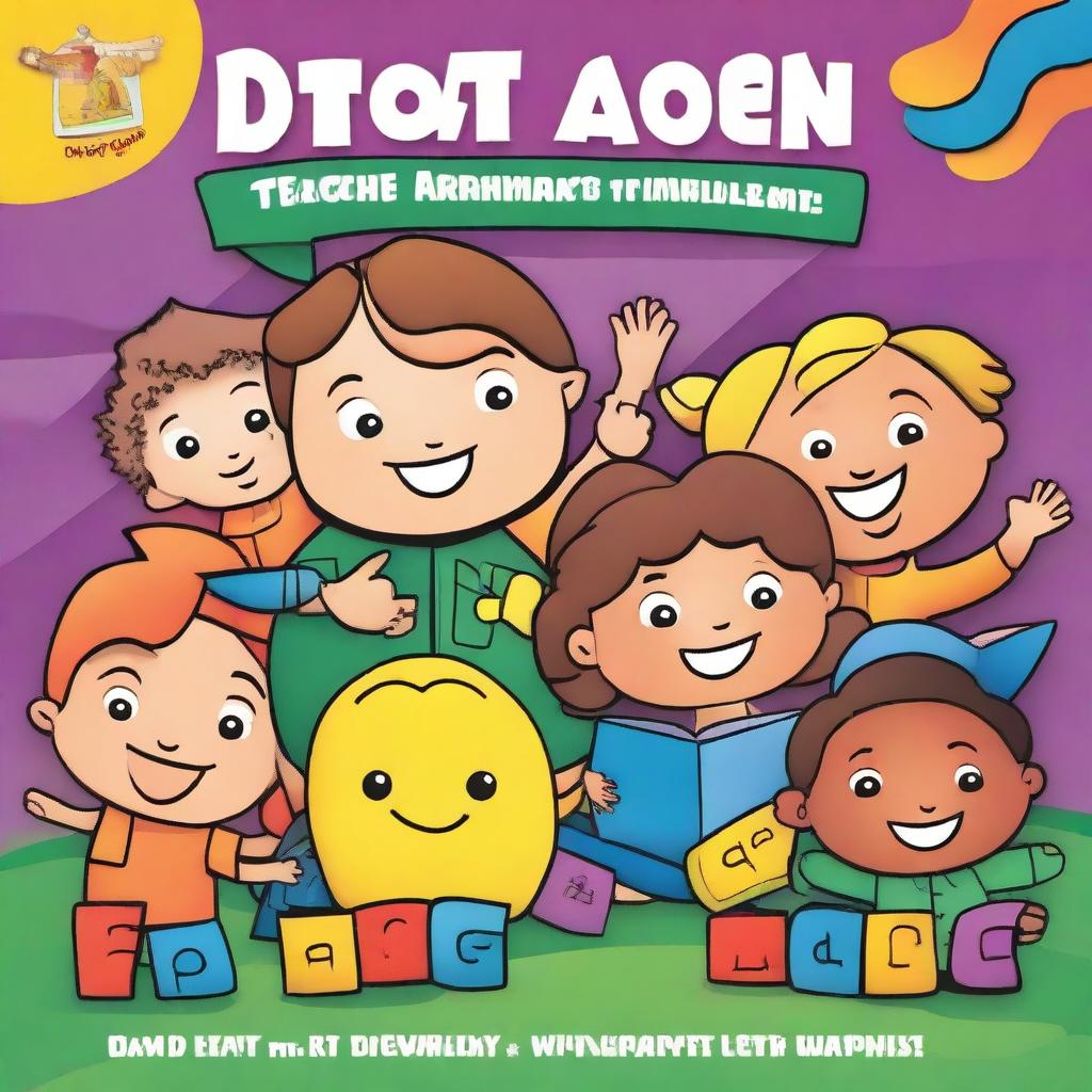 A colorful children's workbook cover focused on teaching letters