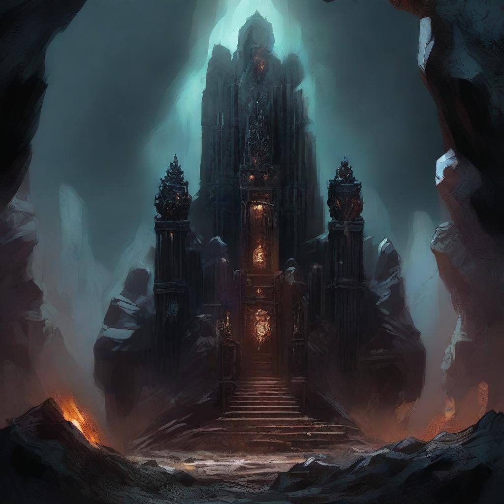 Depict the Obsidian Ridge Mine with a dark, oppressive atmosphere