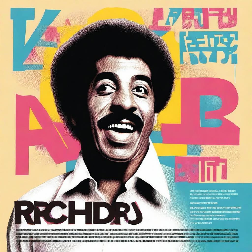 Create an English movie poster for a film titled 'A Party for Richard Pryor'