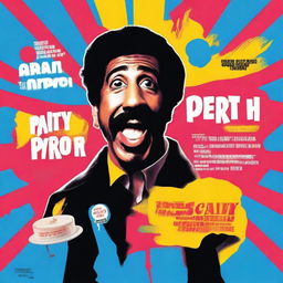 Create an English movie poster for a film titled 'A Party for Richard Pryor'