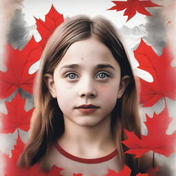 A movie poster featuring a young girl looking straight at the viewer, her face fully visible