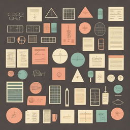 An illustration of mathematical symbols and equations