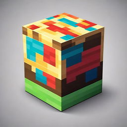 A single block from the Minecraft universe, showcasing its pixelated design and vibrant colors