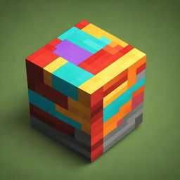 A single block from the Minecraft universe, showcasing its pixelated design and vibrant colors