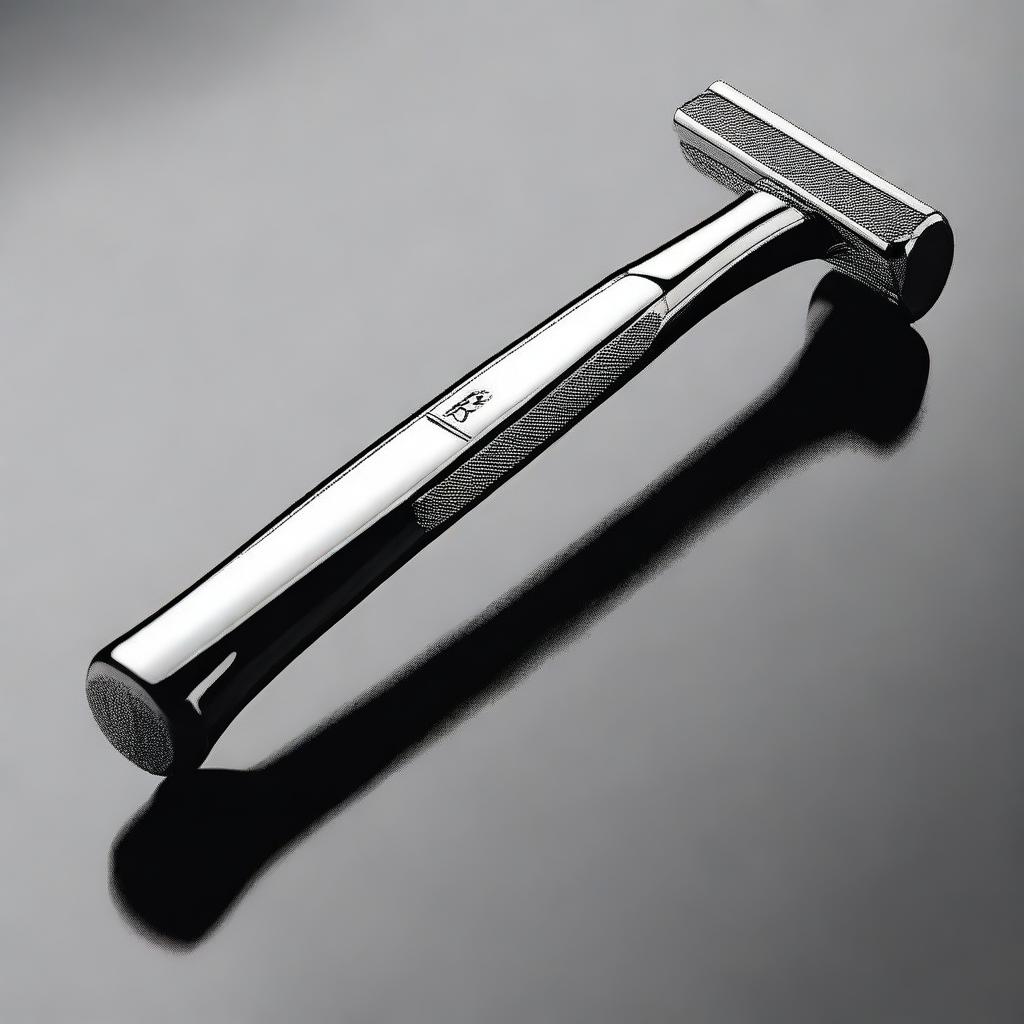 Create an image of a razor with a sleek and modern design