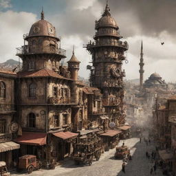 City of Turkiye combined with a steampunk theme 