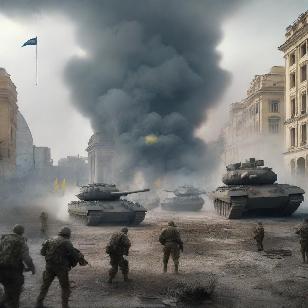 A dramatic and intense depiction of the battles for Kharkiv, Ukraine