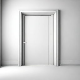 A minimalist silhouette of a door, with clean lines and simple design