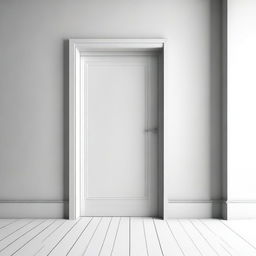 A minimalist silhouette of a door, with clean lines and simple design