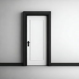 A minimalist silhouette of a door, with clean lines and simple design