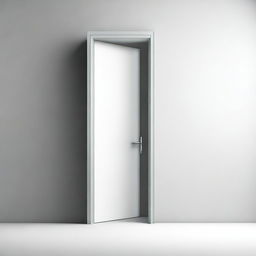 A minimalist silhouette of a door, with clean lines and simple design