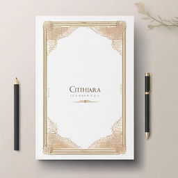 Design a clean and professional cover for a journal titled 'Cithara Journal'
