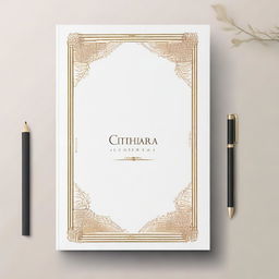 Design a clean and professional cover for a journal titled 'Cithara Journal'