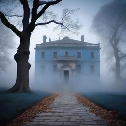 A book cover for 'Sombras do Passado' featuring an ancient mansion shrouded in ethereal mist, evoking mystery and romance