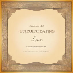 Create a book cover for the title 'Understanding Love' with the subtitle 'In the light of the wisdom of Rabbi Saul - Apostle Paul' by author Ferry Hermawan Winoto, Ph