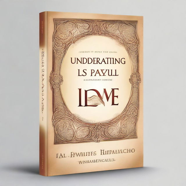 Create a book cover for the title 'Understanding Love' with the subtitle 'In the light of the wisdom of Rabbi Saul - Apostle Paul' by author Ferry Hermawan Winoto, Ph