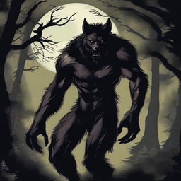 A detailed image of a werewolf, also known as a lycanthrope