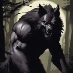 A detailed image of a werewolf, also known as a lycanthrope