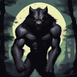 A detailed image of a werewolf, also known as a lycanthrope