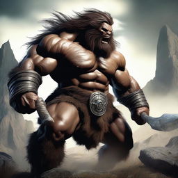 An epic image of a barbarian beast