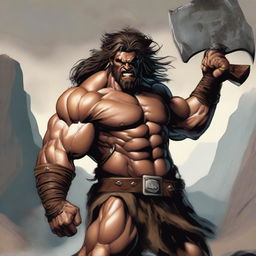 A detailed image of a barbarian warrior