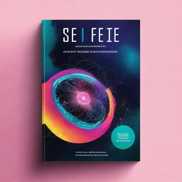 A visually striking cover for a science magazine featuring futuristic technology, DNA strands, and a vibrant depiction of space