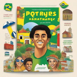 Create a book cover with the text 'Portugues em 12 semanas'